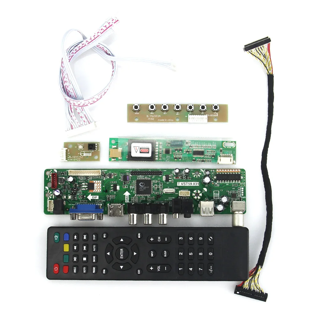 

T.VST59.03 LCD/LED Controller Driver Board For QD15TL04 QD15TL02 (TV+HDMI+VGA+CVBS+USB) LVDS Reuse Laptop 1280x800