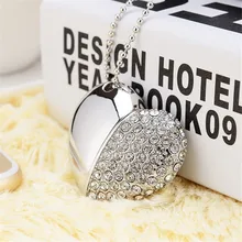 popular items crystal heart shaped memory u disk lovely diamond pen drive creative for girlfriend
