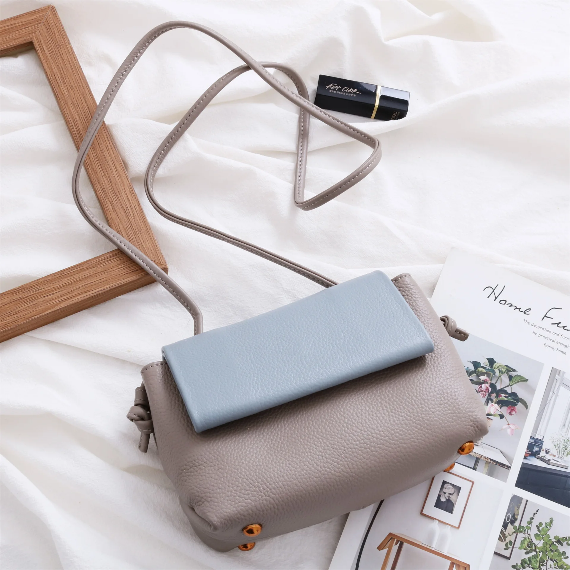 

Women's Fashion Patchwork Crossbody Shoulder Bags 2018 New Design Genuine Leather Ladies Women's Purses And Hand Bags