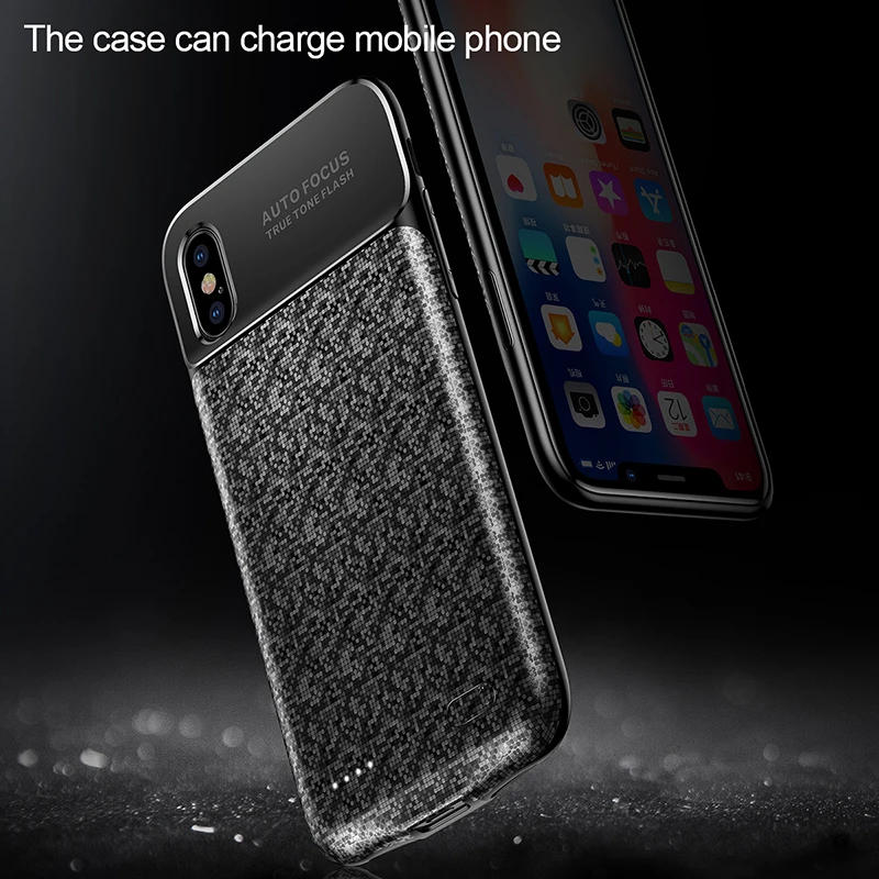 Baseus 3500mAh зарядное устройство чехол для iPhone X Внешний аккумулятор ультра тонкий
