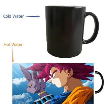 

Goku Dragon Ball Z Mugs Heat Transfer Change Color Heat Reveal Mugs Temperature Color Change Travel Heating Coffee Cup