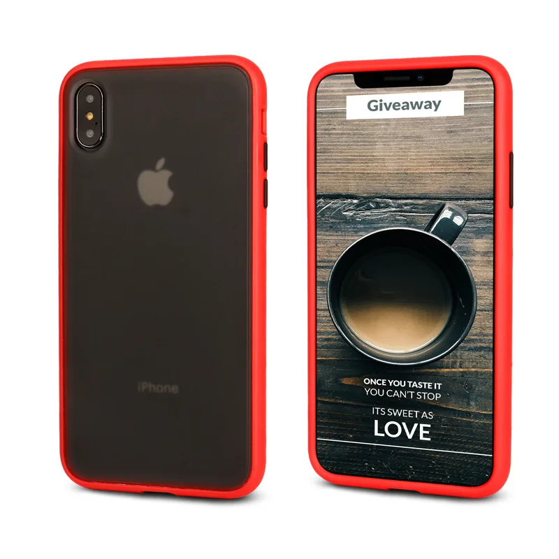 

TPU matte PC translucent all-inclusive anti-fall mobile phone case for iPhoneXSMAX/XR/6/7/8plus explosion-proof protective cover