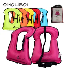 DHLFedEx Free Shipping 90pcslot OMOUBOI Children Size Inflatable Snorkeling Swimming Buoyancy Vest Water Sports Life Vest