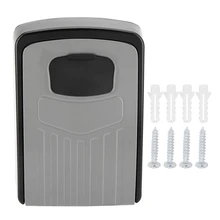 Key Box 4-Digit Adjustable Combination Password Key Box Premium Security Lock Organizer Wall-Mounted Key Storage Lock Box Grey size s 4 color combination lock hidden box security lock key lock strongbox steel simulation book new design 118 115 55mm