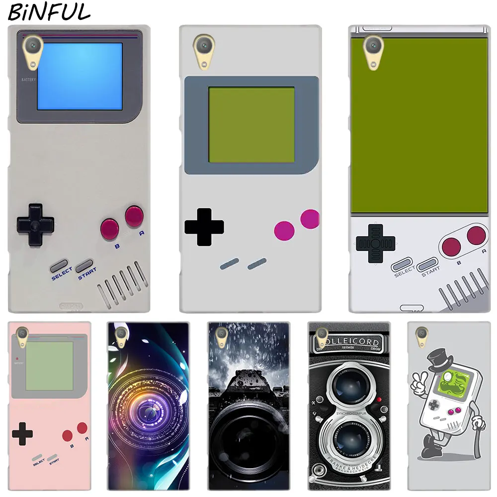 Прозрачный чехол с забавной камерой Gameboy для Sony Xperia Z3 Z5 Premium M4 Aqua M5 X XA XA1 C4 C5 E4 E5 XZ XZ2