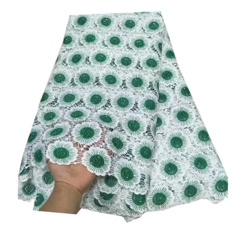 

Nigerian guipure lace with stones high quality milk lace cut lace fabric for african cloth for wedding 5yard/lot nly3-3
