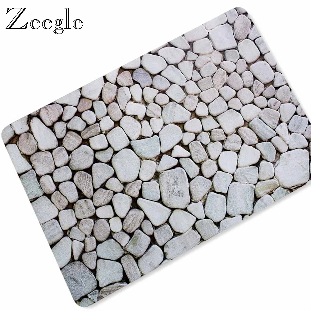 

Zeegle Waterproof Rubber Floor Mat Bath Mats Non-slip Kitchen Rug Hallway Entrance Door Mat Floor Carpet Toilet Carpet