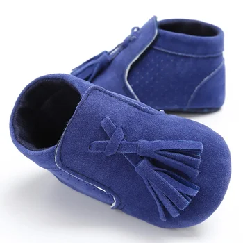 

Suede Leather Newborn Baby Boy Girl Moccasins Soft Moccs Shoes Bebe Fringe Soft Soled Non-slip Shoe New Arrival