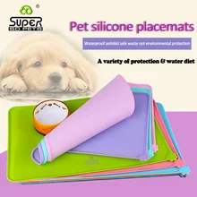 Gamelle Chien супер Домашние животные едят коврик может предотвратить скользкий бит водонепроницаемый подушка собака кошка утечки силиконовый коврик латекс Универсальный