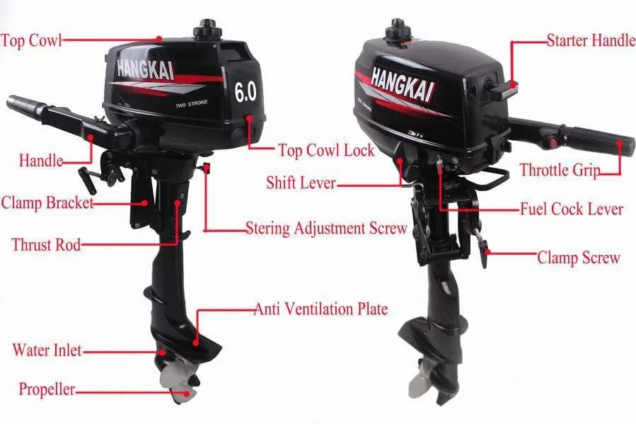 Новое поступление цена по прейскуранту завода Hangkai 6HP Китайский подвесной мотор водяного охладителя мотор лодочный мотор для продажи