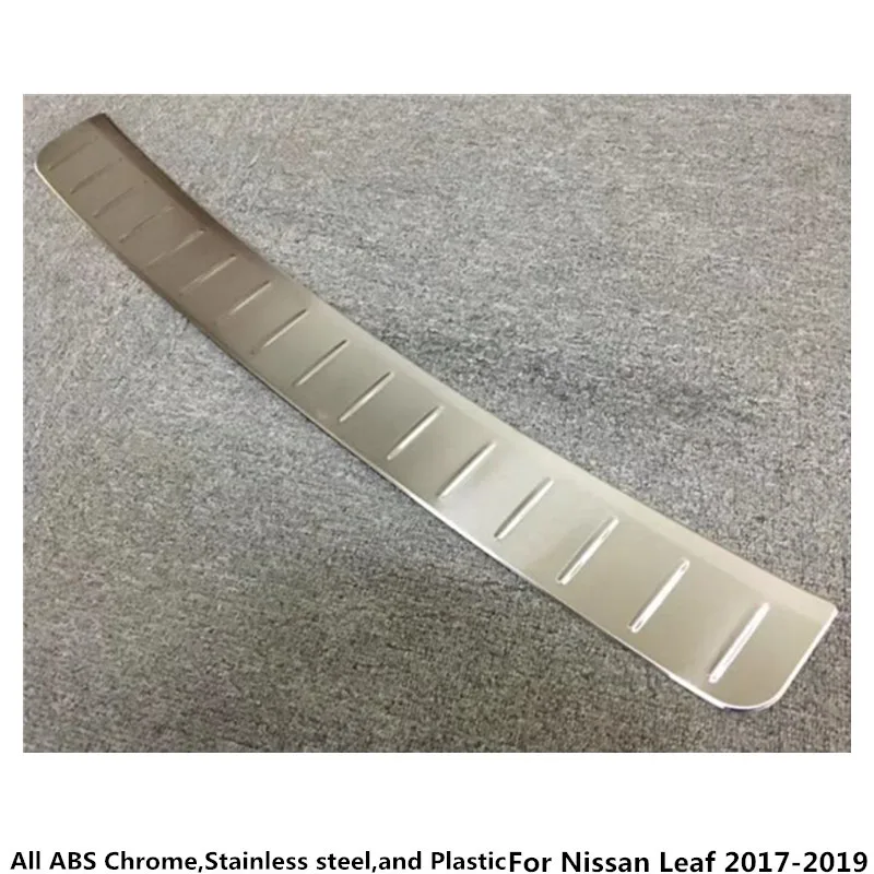 Для Nissan Leaf внешний задний бампер Защита багажника отделка Автомобильная липучка крышка детектор пластина из нержавеющей стали педаль 1 шт