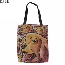 Собака Ротвейлер дизайн женская хозяйственная сумка женская модная большая сумка с ручкой сверху для женщин холщовая Эко сумка для покупок путешествия