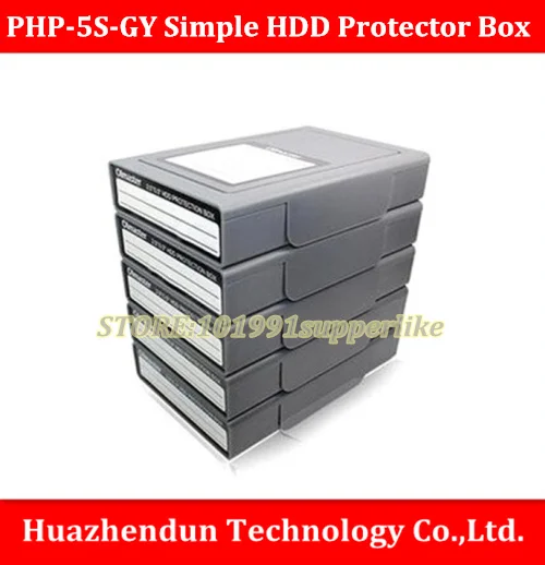 

DEBROGLIE PHP-5S-GY Simple HDD Protector Box for 3.5" HDD Case with Waterproof Function- 5PCS/LOT-Gray