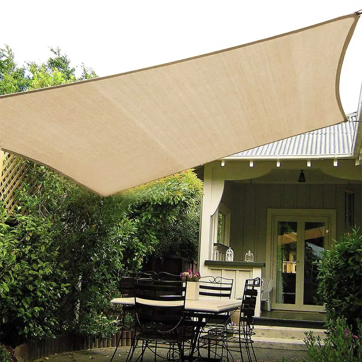 Rectangle BLACK 2.5 m X 3 m Shade Sail Sun Heavy Duty 280GSM BLACK 2.5m