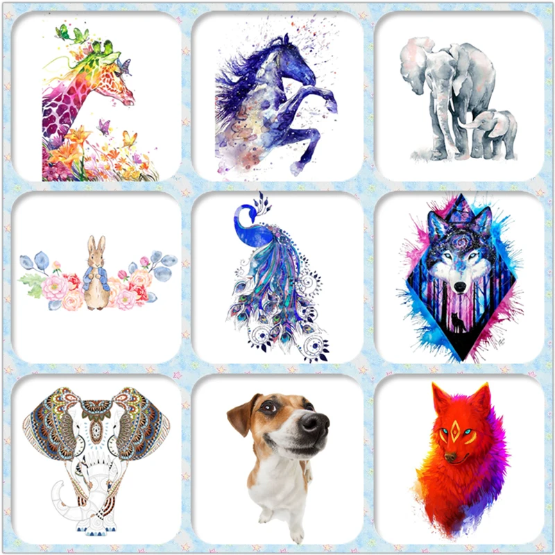 

Animal Iron-On-Patches 2019 New Popular Iron-On Patch for Clothing Heat Transfer Patches Appliques Washable