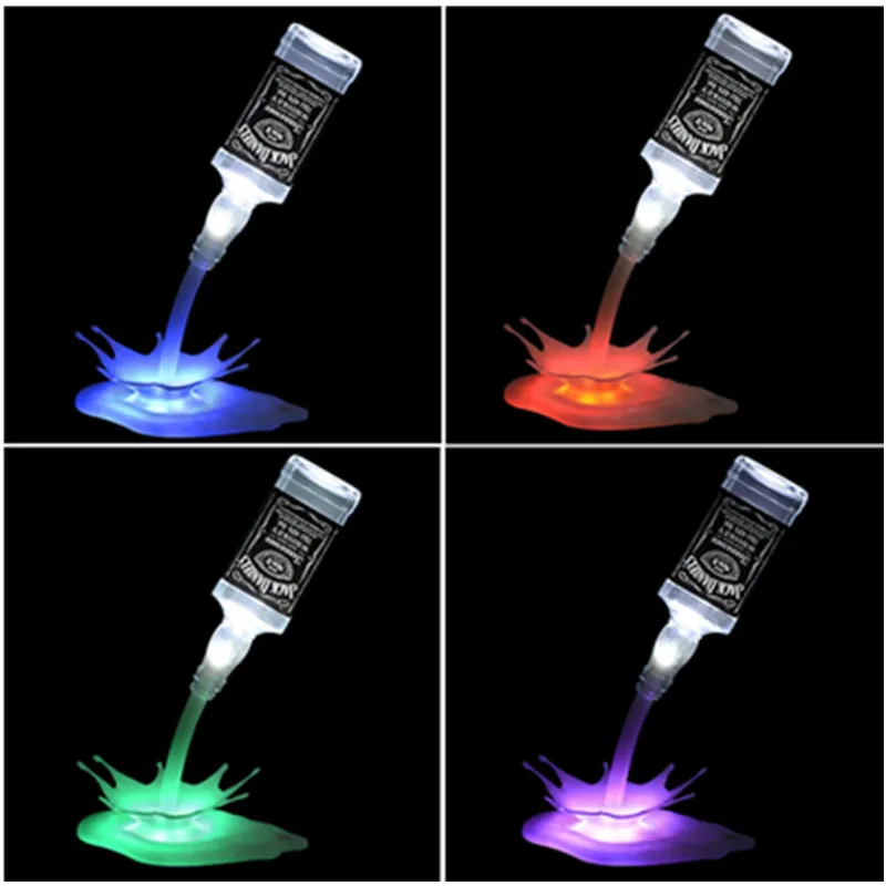 

LED RGB Night Light USB Colorful Touch 3D Printing Simulation Wine Bottle Light DIY Creative Bar Light Restaurant Atmosphere