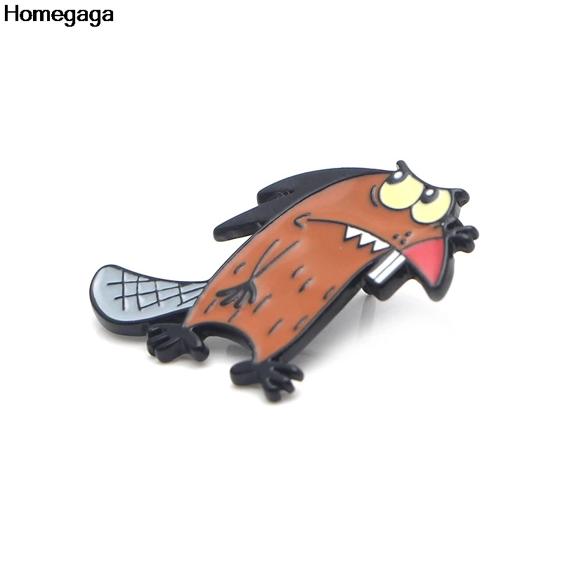 Homegaga Angry Beavers металлические цинковые эмалированные Булавки модные медали para рюкзак рубашка сумка броши значок для мужчин женщин D2024