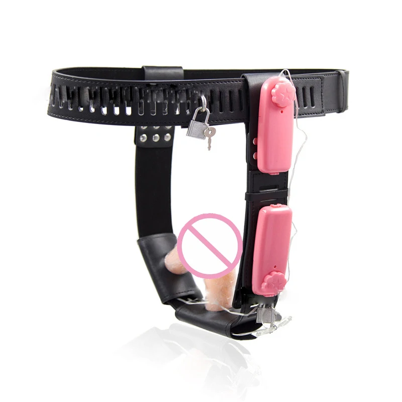 US $15.33 9% OFF|Leather Harness Restraints Bondage sex toy for woman men  Chastity With double Anal Penis Plug adlut game sex product shop-in Adult  ...