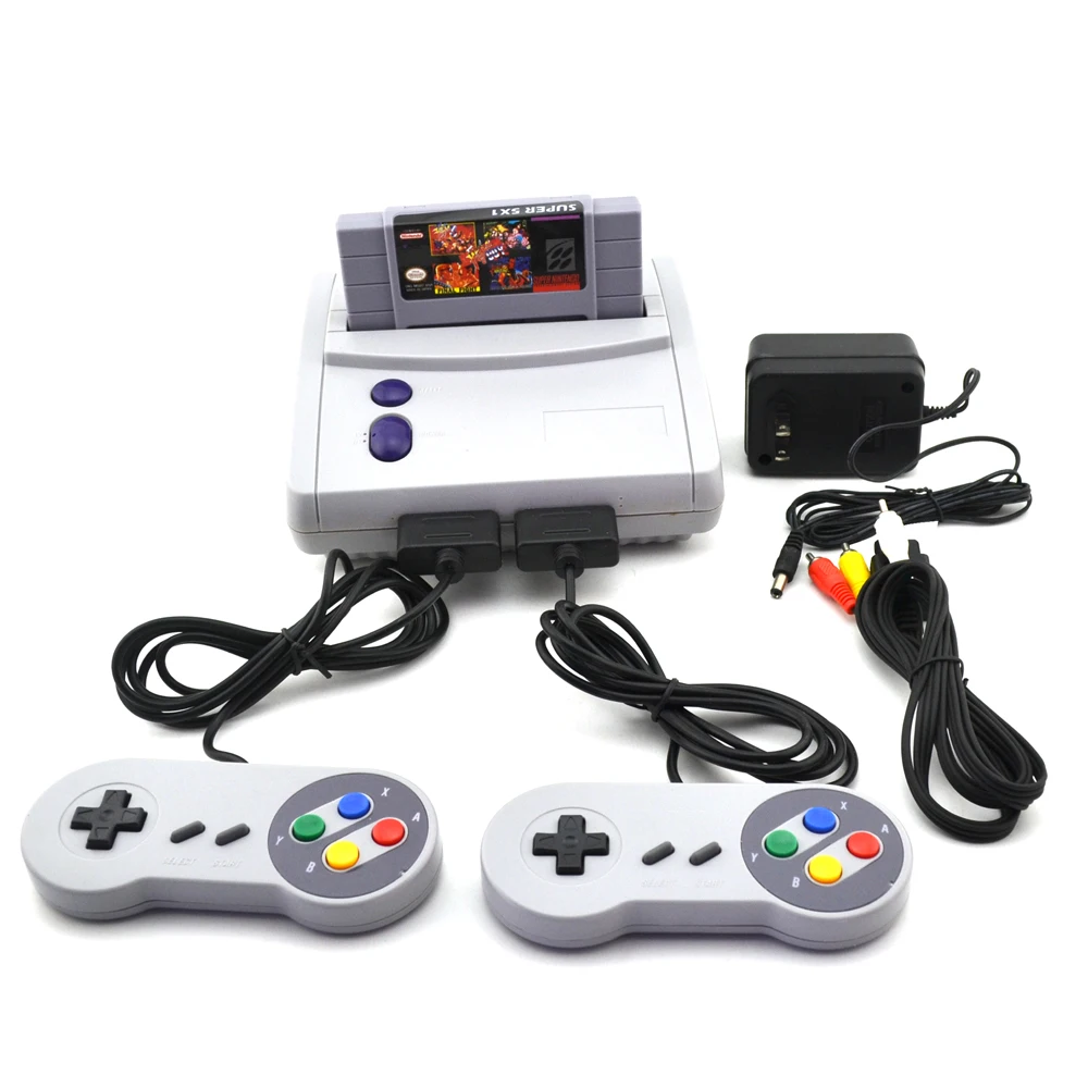 

US Version For SNES TV Video Game Console With Two Handle Controller Professional Home Host Built-in 64 games