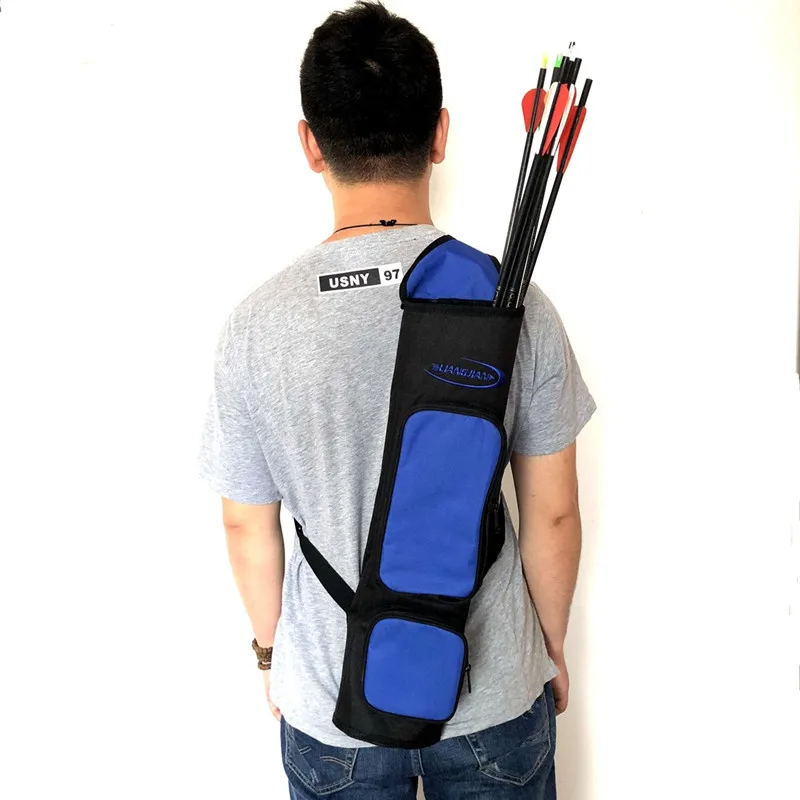 

Archery Compound Recurve Crossbow Bow Quick Release Quiver Back Type for Hunting Shooting