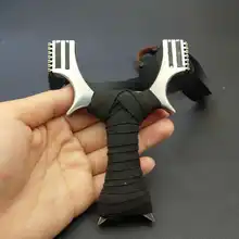  youe shone Outdoor Powerful Hunting Slingshot Double Flat Rubber Band Professional Sling shot Stainless Steel  Catapult 2018 NE