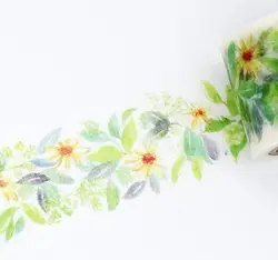 1 рулон = 35 мм x 7 м Высокое качество цветочный узор японский Васи декоративная клейкая лента DIY маскирующая бумажная лента этикетка наклейка