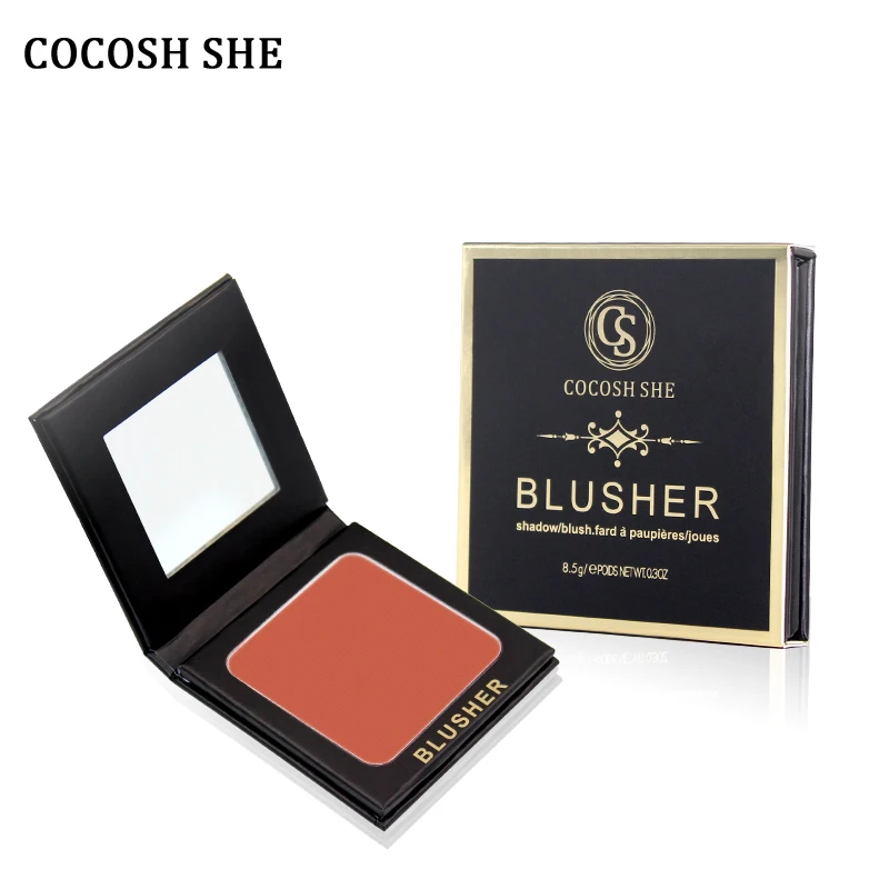 

COCOSH SHE Brand 6 Style Single Mineral Blush Makeup Palette Face Cheek Natural Pressed Powder Blusher Long Lasting Cosmetics