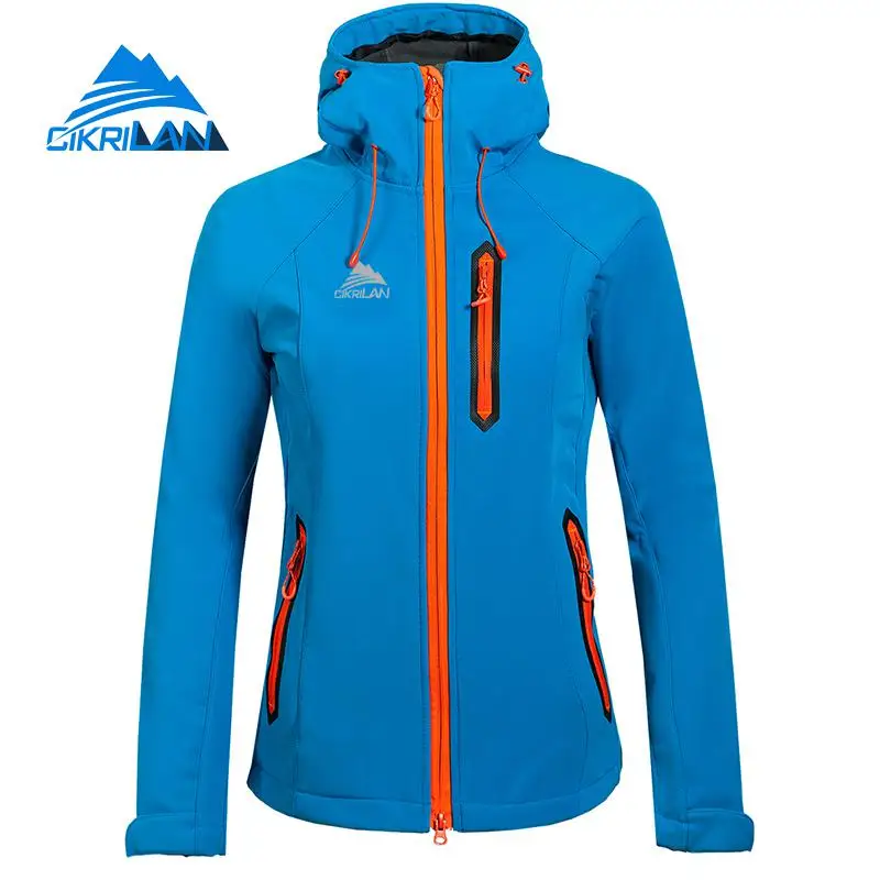 Cikrilan إمرأة Softshell الصوف بطانة معطف التنزه معطف للأماكن الخارجية النساء سترة واقية للماء التخييم الرياضة Casaco Feminino