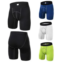 4 цвета Для мужчин пикантные Фитнес спортивные колготки быстросохнущие сжатия дышащие шорты спортивные тренировки Кожи Туго Базовый Слои Короткие