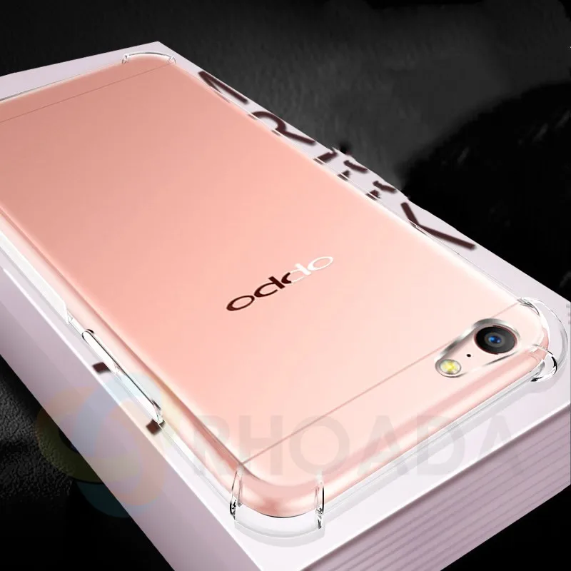 Premium Soft Skin Flexible Bumper Clear TPU Case For Oppo A57 Transparent TPU Anti knock Case