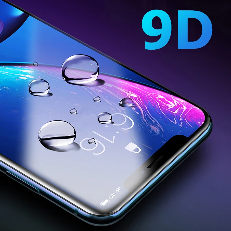 9D Защитное стекло для iPhone X 6 6S 7 8 plus на iphone 11 Pro MAX защита экрана XR edge | Мобильные