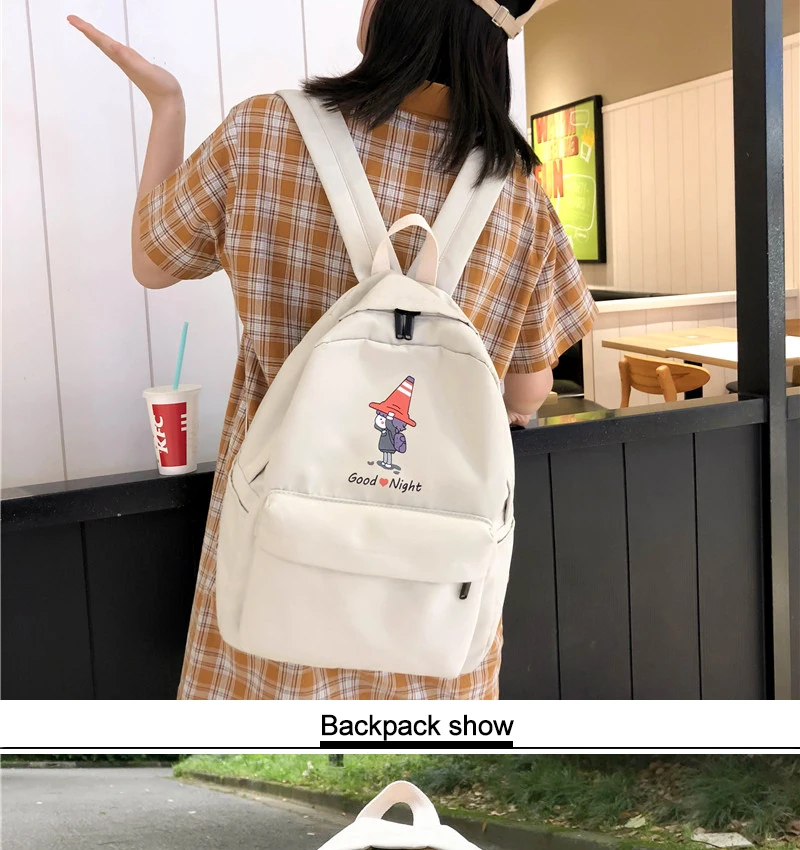 DCIMOR милый рюкзак с принтом для маленькой девочки, водонепроницаемый нейлоновый женский рюкзак, женский рюкзак для отдыха для девочек-подростков, рюкзак для путешествий