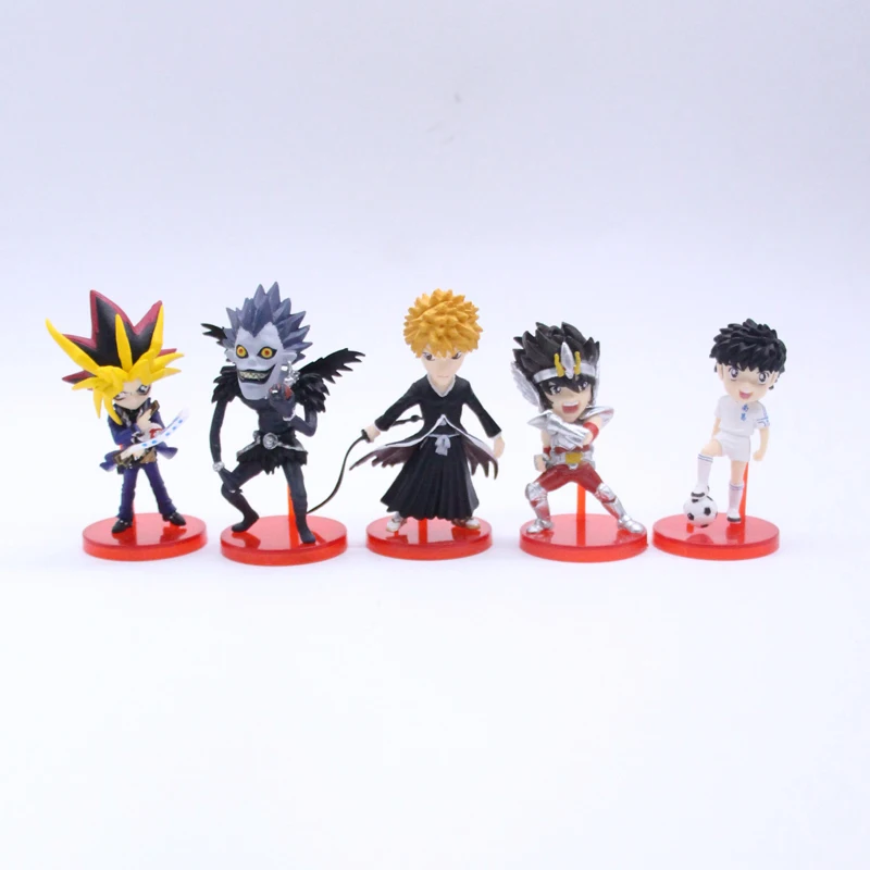 5 шт./компл. аниме поединок монстров Death Note BLEACH Captain Tsubasa Saint Seiya ПВХ фигурка
