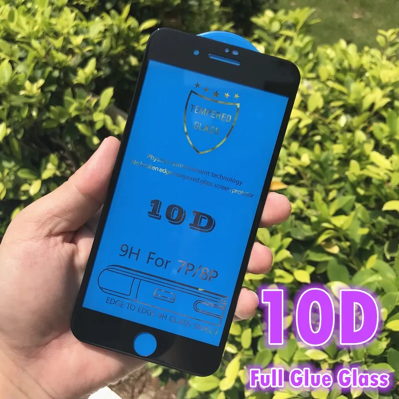 Original 10D Gebogene Kante Schutz Glas Für iPhone 11 PRO 6 6s 7 8 Plus Gehärtetem Screen Protector