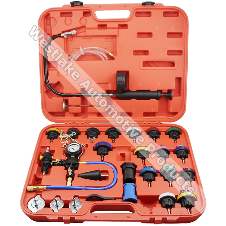 

27pcs Universal Radiator Pressure Tester & Vacuum Type Coolling System Kit Collant Replace Tool Coolant Purge/Refill Adapter
