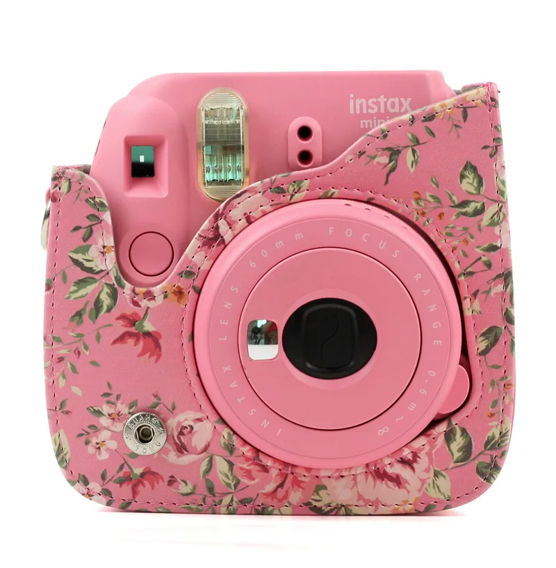 Для Fujifilm Instax Mini 8 8+ 9 Аксессуары для камеры цветы, полиуретан, кожа мгновенная камера сумка на плечо защитный чехол сумка