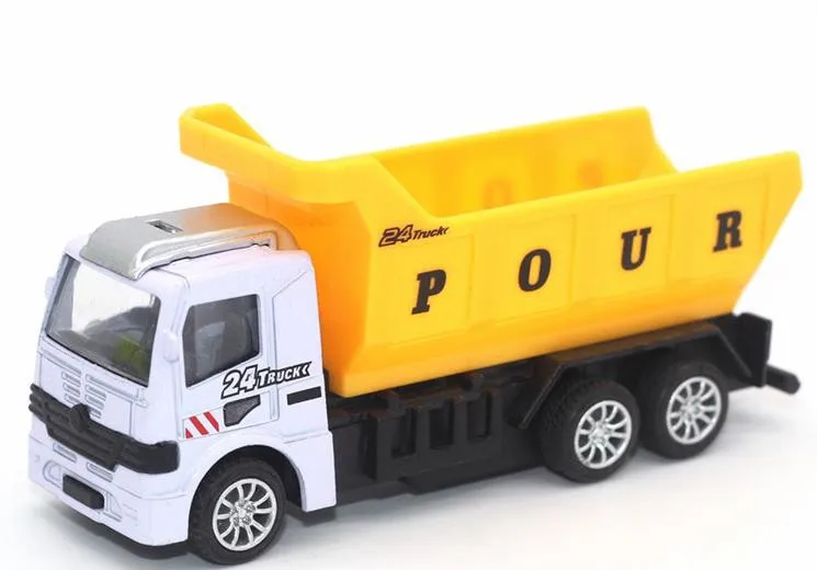 Высокая имитация сплава тяните назад модели автомобилей, 1:55 металлический пожарный грузовик, мусоровоз, самосвал, игрушечный автомобиль - Цвет: 5
