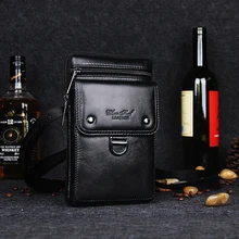 CHEER SOUL натуральная кожа поясные сумки Для мужчин маленькая поясная сумка Повседневное плеча Crossbody сумка, чехол для телефона мужской кошелек сумка