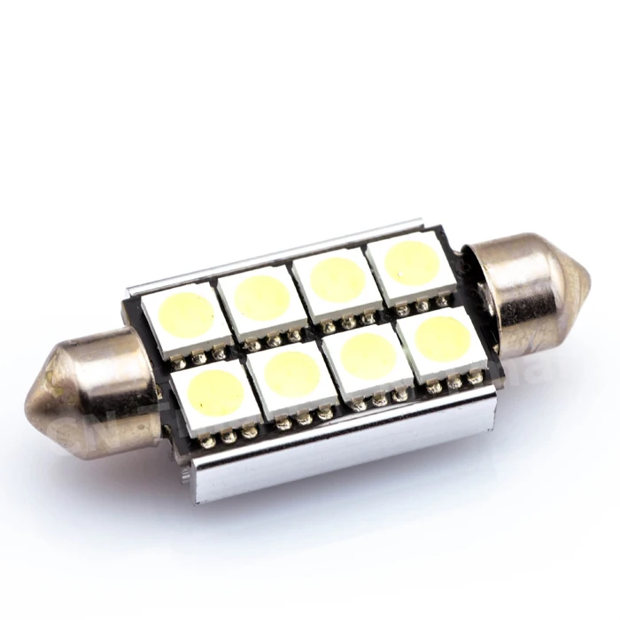 

2018 NEW Festoon CANBUS Error 42mm 8 SMD 5050 LED Pure White Dome Free Interior Car Auto Reading Light Parking Lamp Bulb white