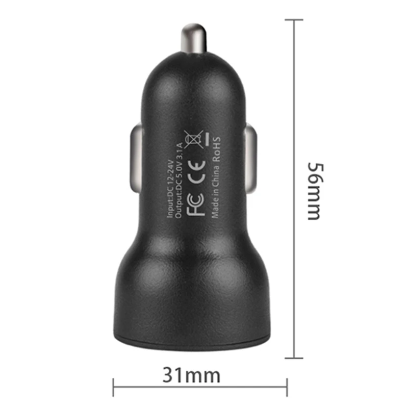 12V двойной порт USB Автомобильное зарядное устройство Красный светодиодный цифровой дисплей напряжения адаптер для смартфонов планшетных ПК