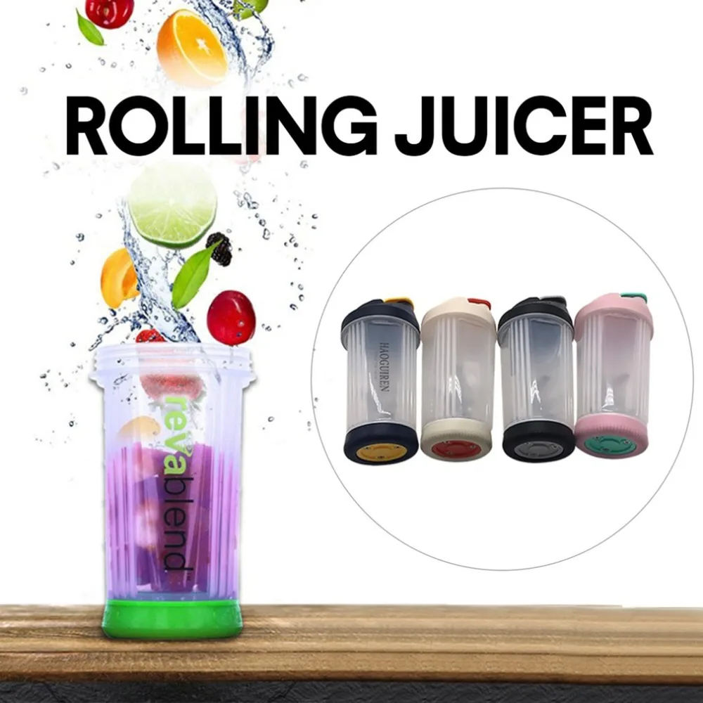 

Unplugged portable juice cup manual mixing cup hand juice cup rolling leakproof gear Lightweight and durable