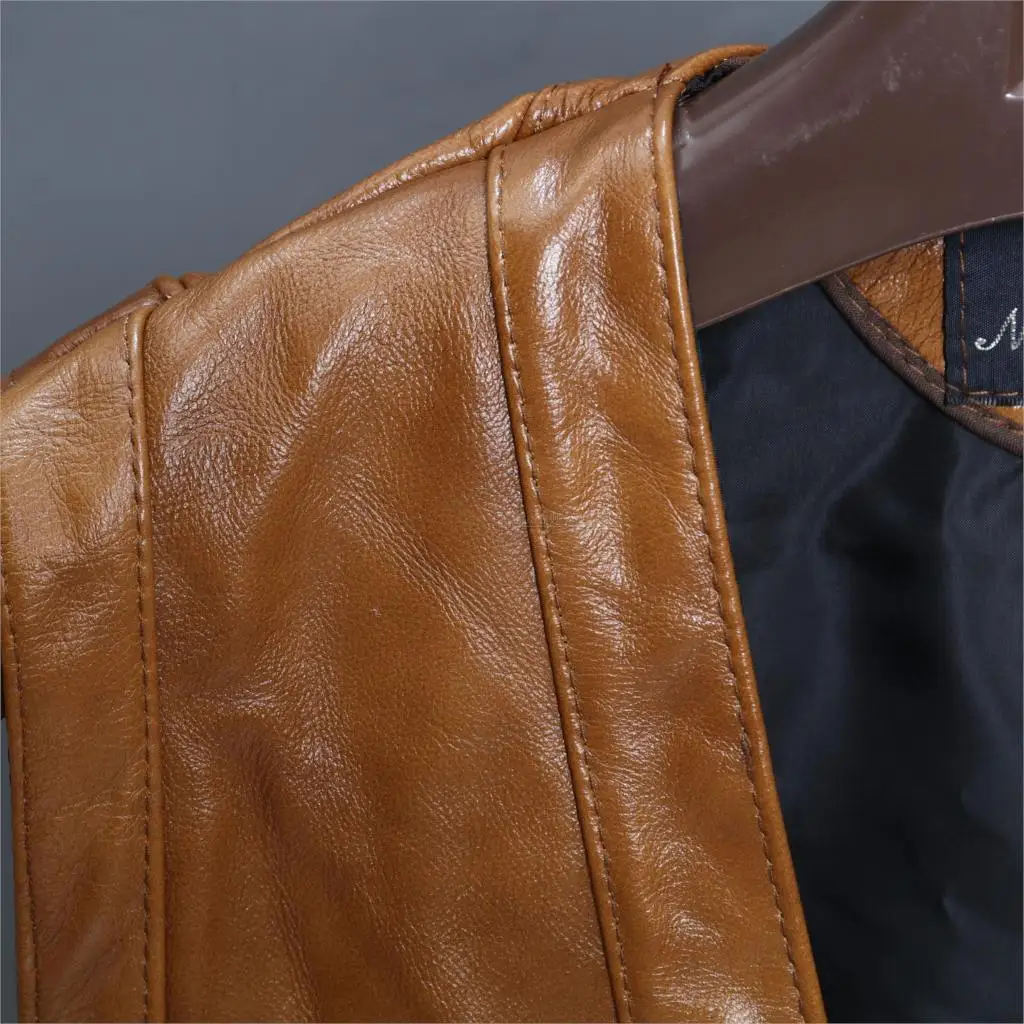 HOCO мужской кожаный жилет для отдыха с множеством карманов