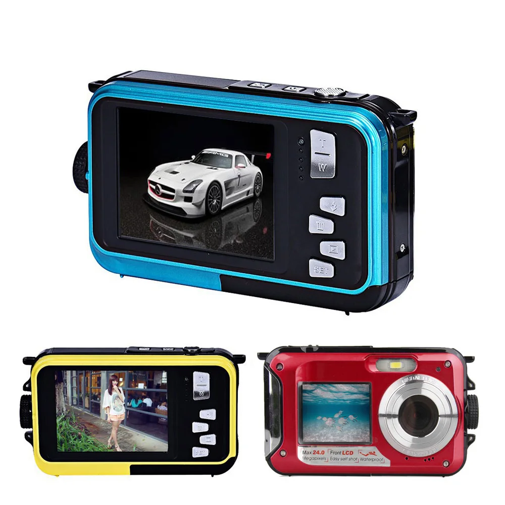 

JOZQA 1080P HD Waterproof Digital Camera 24MP 2.7" TFT photo camera 16x Zoom Smile Capture Anti-shake Video Camcorder