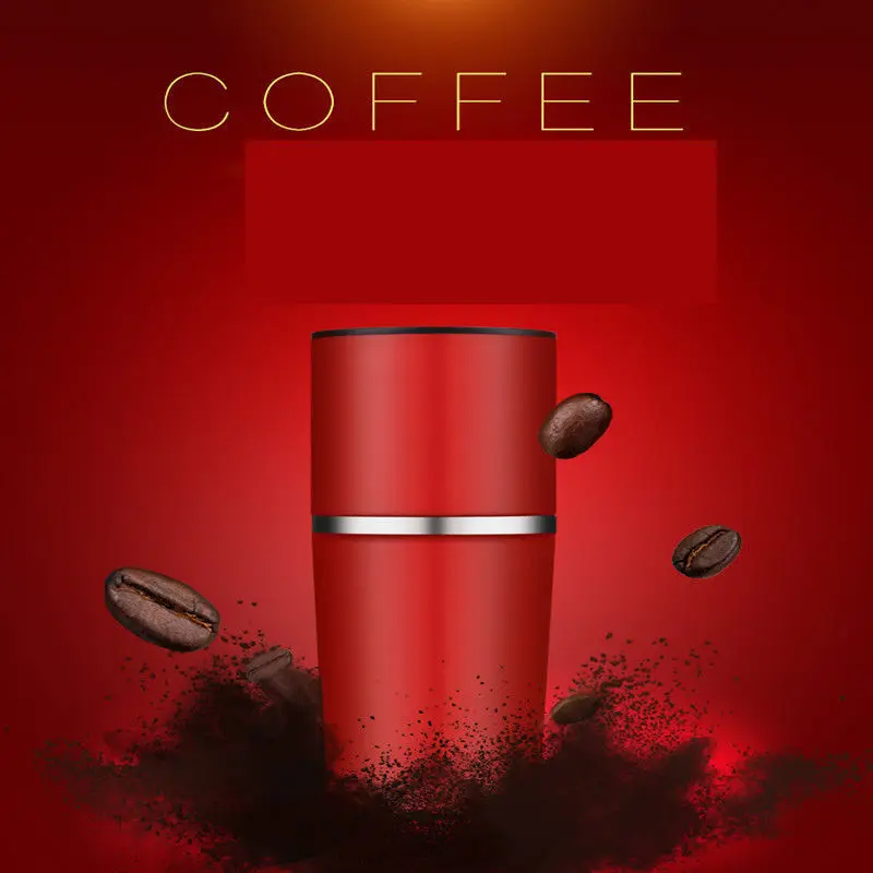 Portable Backpacking Cafflano Drip Coffee Maker Hand Mill Grinder Tumbler Cup