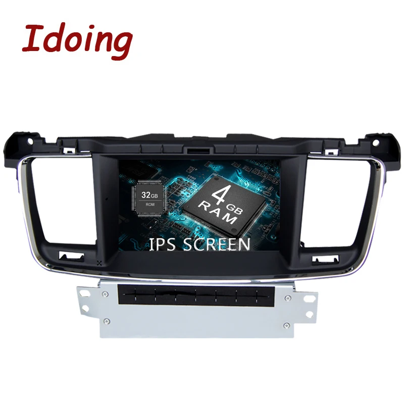 Top Idoing 7"1Din 4G+32G  8Core Car Radio GPS Android 9.0 Multimidia For Peugeot 508 2011 2012 2013 2014 GPS Navigation Wifi 3G 2