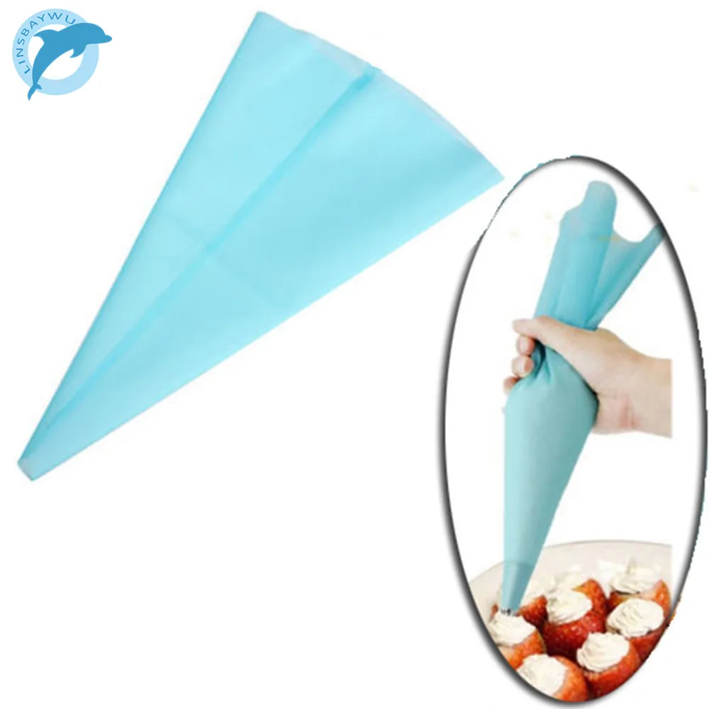 

LINSBAYWU 1 piece 4 Sizes reusable silicone icing piping cream pastry bag dessert decorators cake cupcake decorating tools