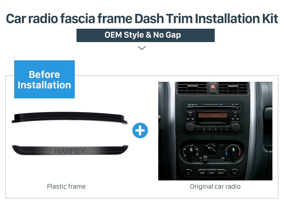Harfey 2Din автомобильный стерео DVD Радио фасции панель установки приборной панели рамка отделка комплект для Suzuki Jimmy установка 173*98/178*102 мм крышка