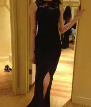 Vestido de festa Sexy 2017 Schwarz Nixe-abschlussball-kleider Nach Maß Spitze Satin Neue Formale Abendkleider