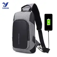 Сумка для путешествий с защитой от кражи, мужская сумка на одно плечо, сумка через плечо, зарядка через usb, разъем для наушников, мужской рюкзак