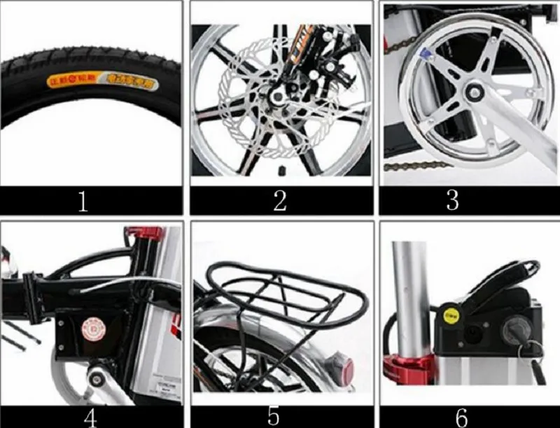 Excellent 14-inch Lightweight folding  Lithium-ion battery electric booster/bike/car/ Special for driving/Oil brake front fork damping 5